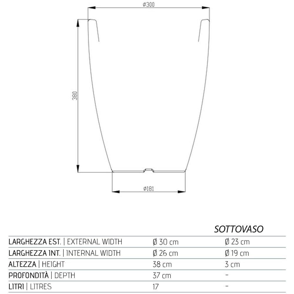 Vaso Aloe In Resina Tondo Bianco H38 Ø 30Cm - Foto 8
