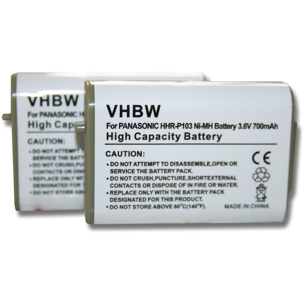 vhbw 2x batteria compatibile con Ericsson DT390 telefono fisso cordless (650mAh, 3,7V, Li-Ion