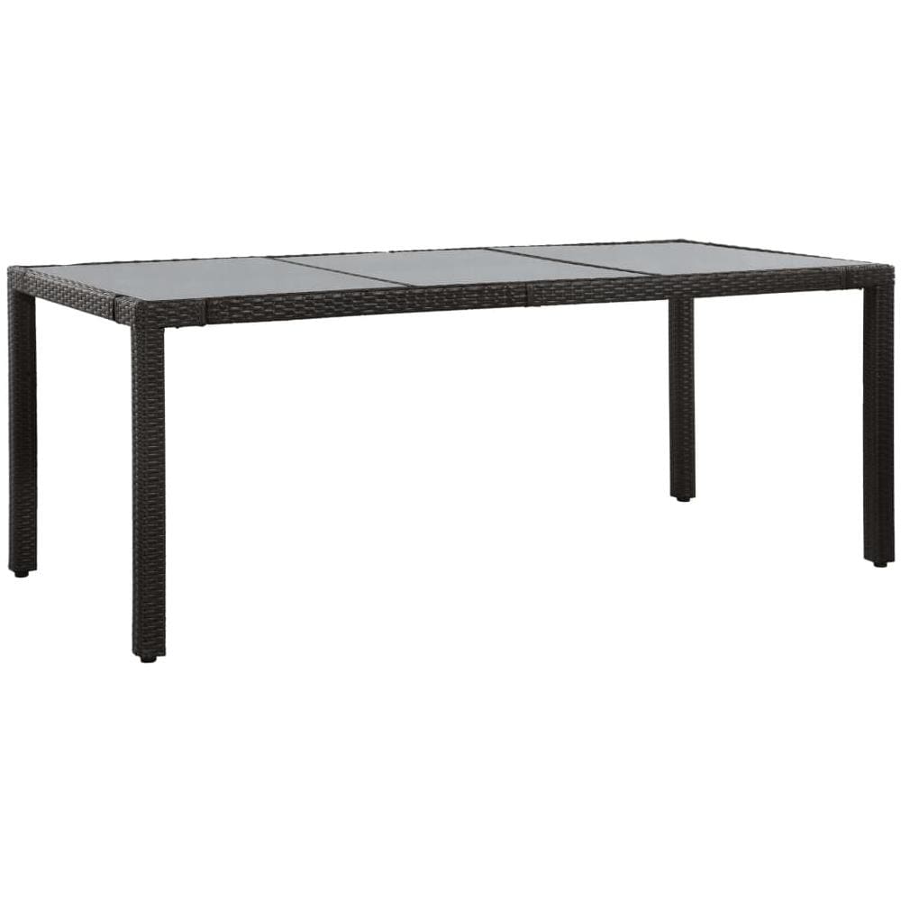 Set Da Pranzo Da Giardino 9 Pz In Polyrattan Nero - Foto 2
