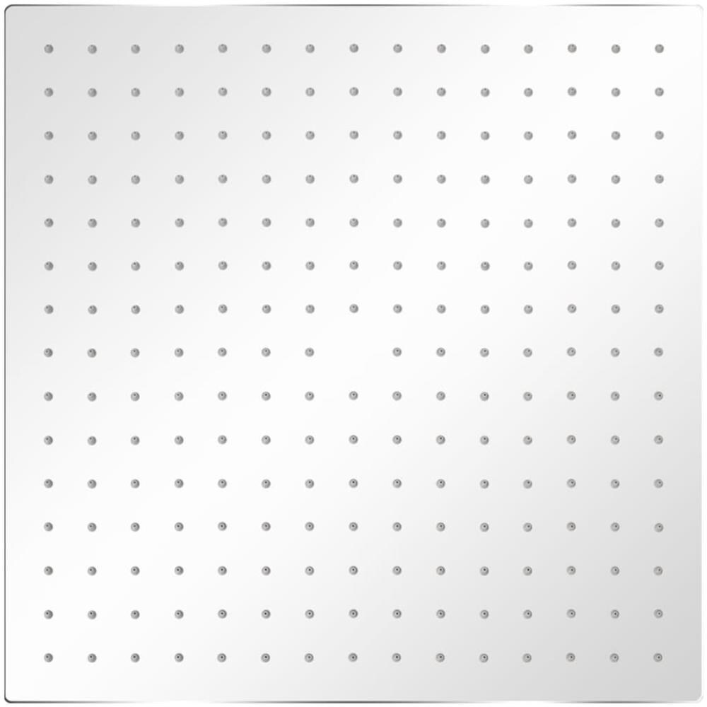 Soffione Per Doccia A Pioggia 2pz Acciaio Inossidabile 40x40cm - Foto 2
