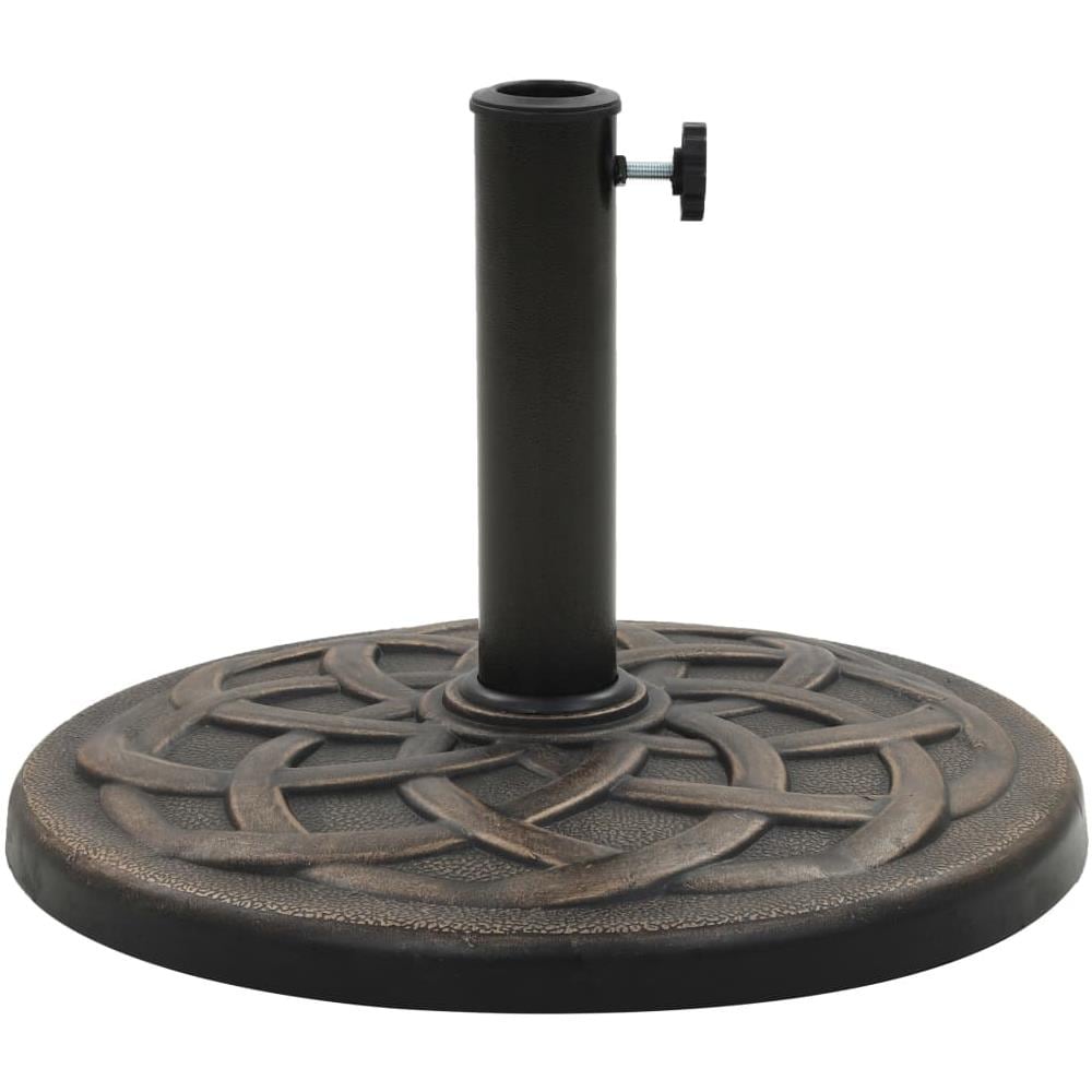Base Per Parasole Rotonda In Poliresina 11 Kg Bronzo - Foto 2