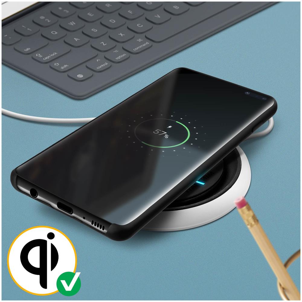 Cover Silicone Galaxy S10 Plus Semi-rigida Opaca Finitura Soft Touch Nero - Foto 5