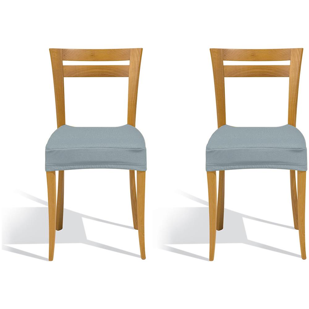 Coppia Copriseduta Per Sedie Tessuto Antimacchia Tinta Unita Mod. Easy Sassi   - Foto 1