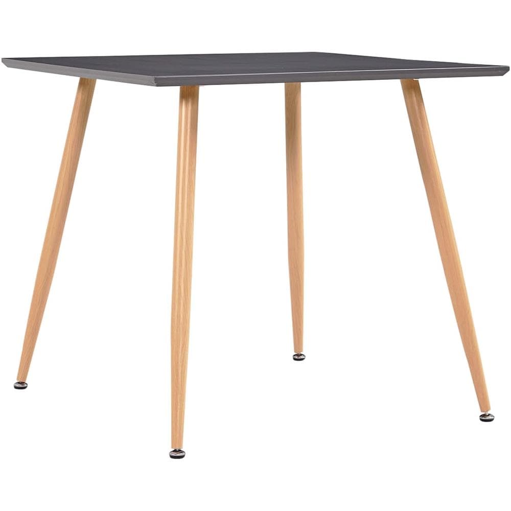 Tavolo Da Pranzo Grigio E Rovere 80,5x80,5x73 Cm In Mdf - Foto 1