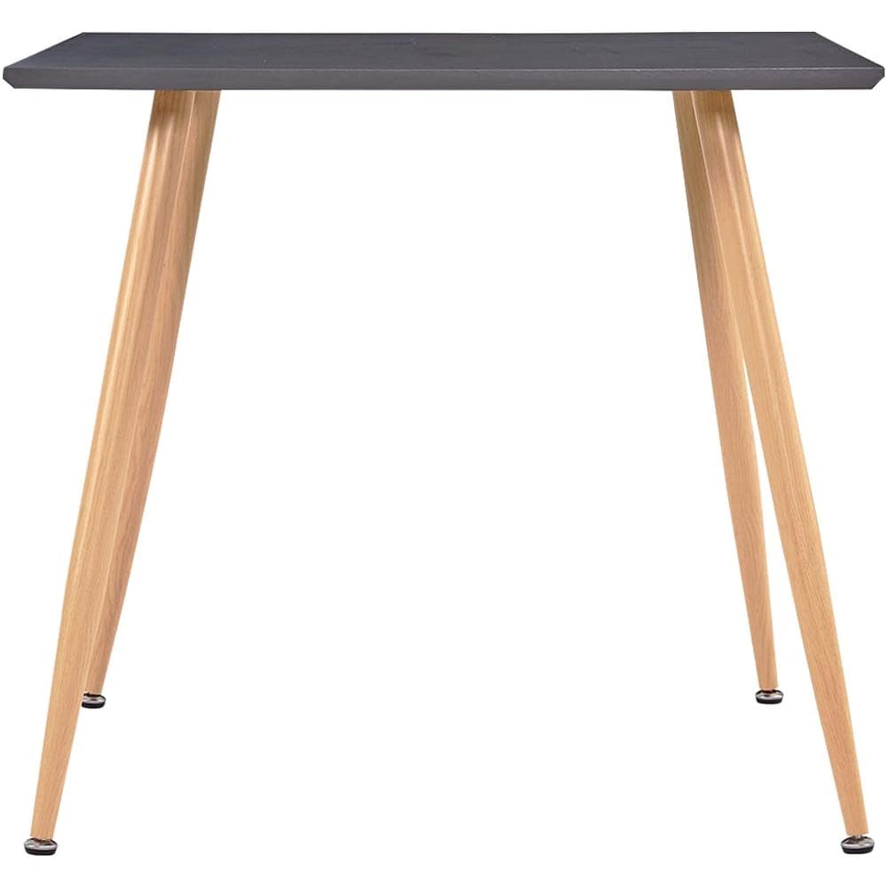 Tavolo Da Pranzo Grigio E Rovere 80,5x80,5x73 Cm In Mdf - Foto 2