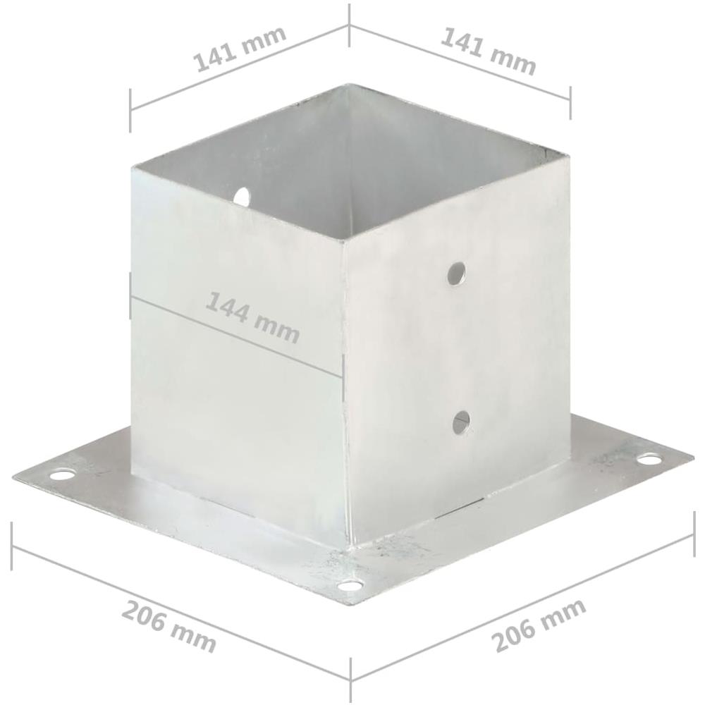 Ancoraggi Pali 4 Pz In Metallo Zincato 141 Mm - Foto 8
