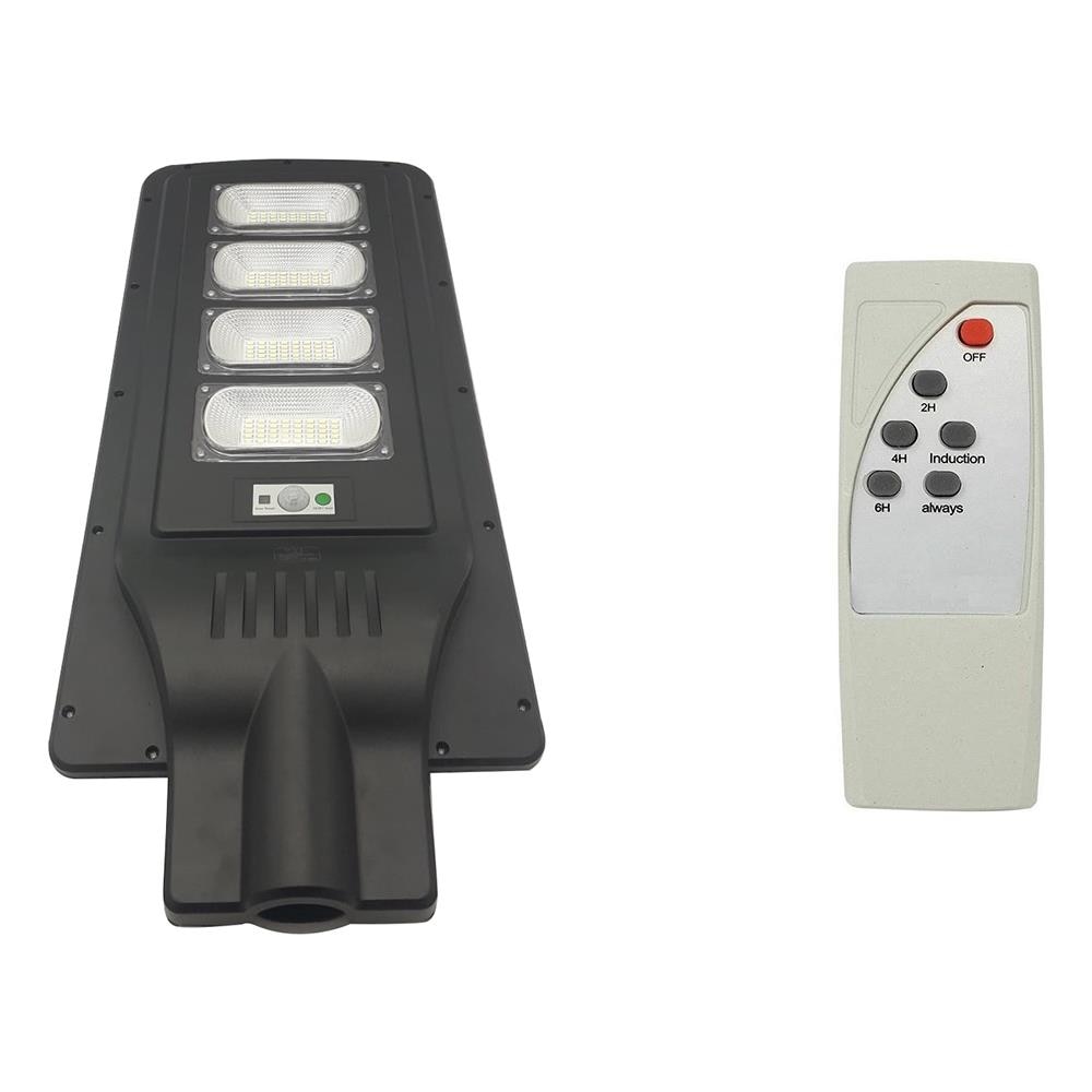 Lampione Stradale Faro A Led 120w Con Pannello Solare Crepuscolare E Telecomando - Foto 1