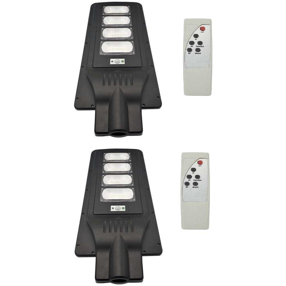 Lampione Stradale Faro A Led 120w Con Pannello Solare Crepuscolare E Telecomando - Foto 3