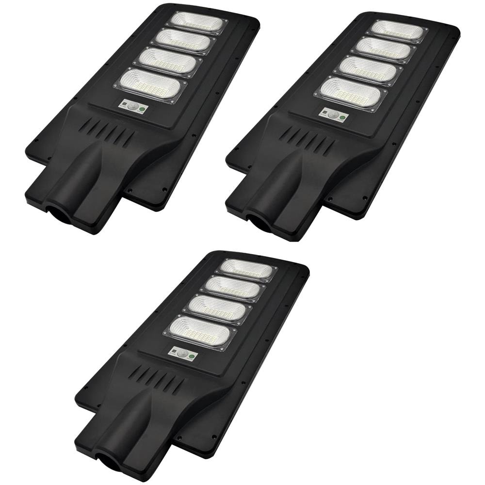 Lampione Stradale Faro A Led 120w Con Pannello Solare Crepuscolare E Telecomando - Foto 2