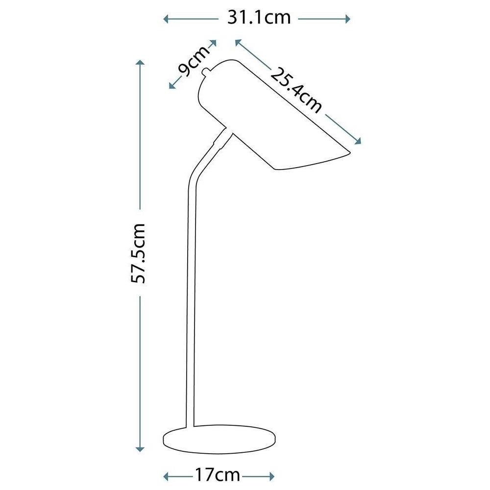 Lampada Da Tavolo A 1 Luce - Nichel Lucido Grigio Scuro, E27 - Foto 2
