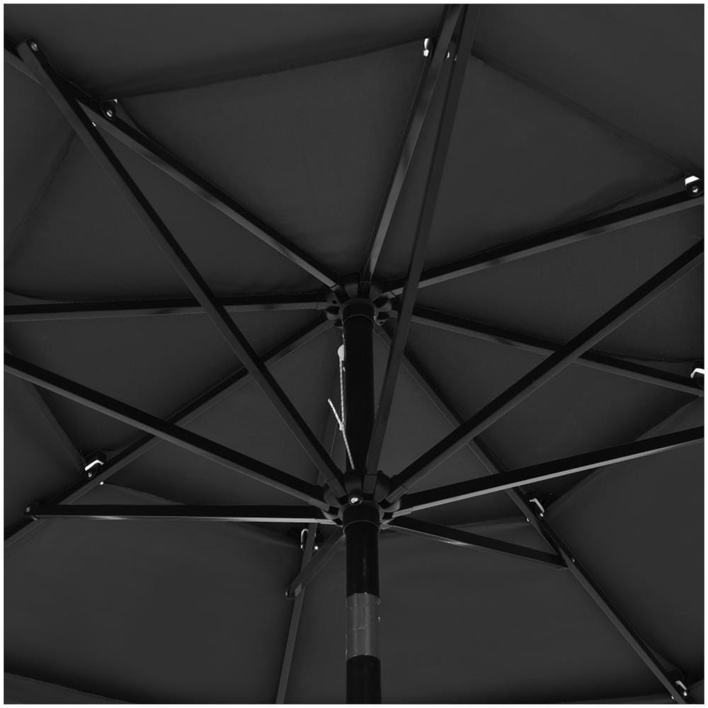 Ombrellone a 3 Livelli con Palo in Alluminio Antracite 3 m - Foto 2