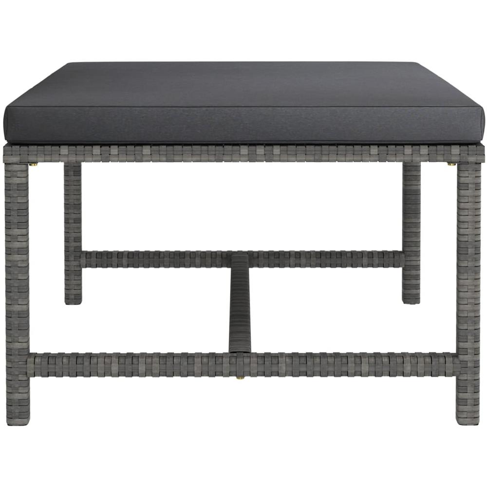 Set Divani Da Giardino 9 Pz Con Cuscini In Polyrattan Grigio - Foto 2