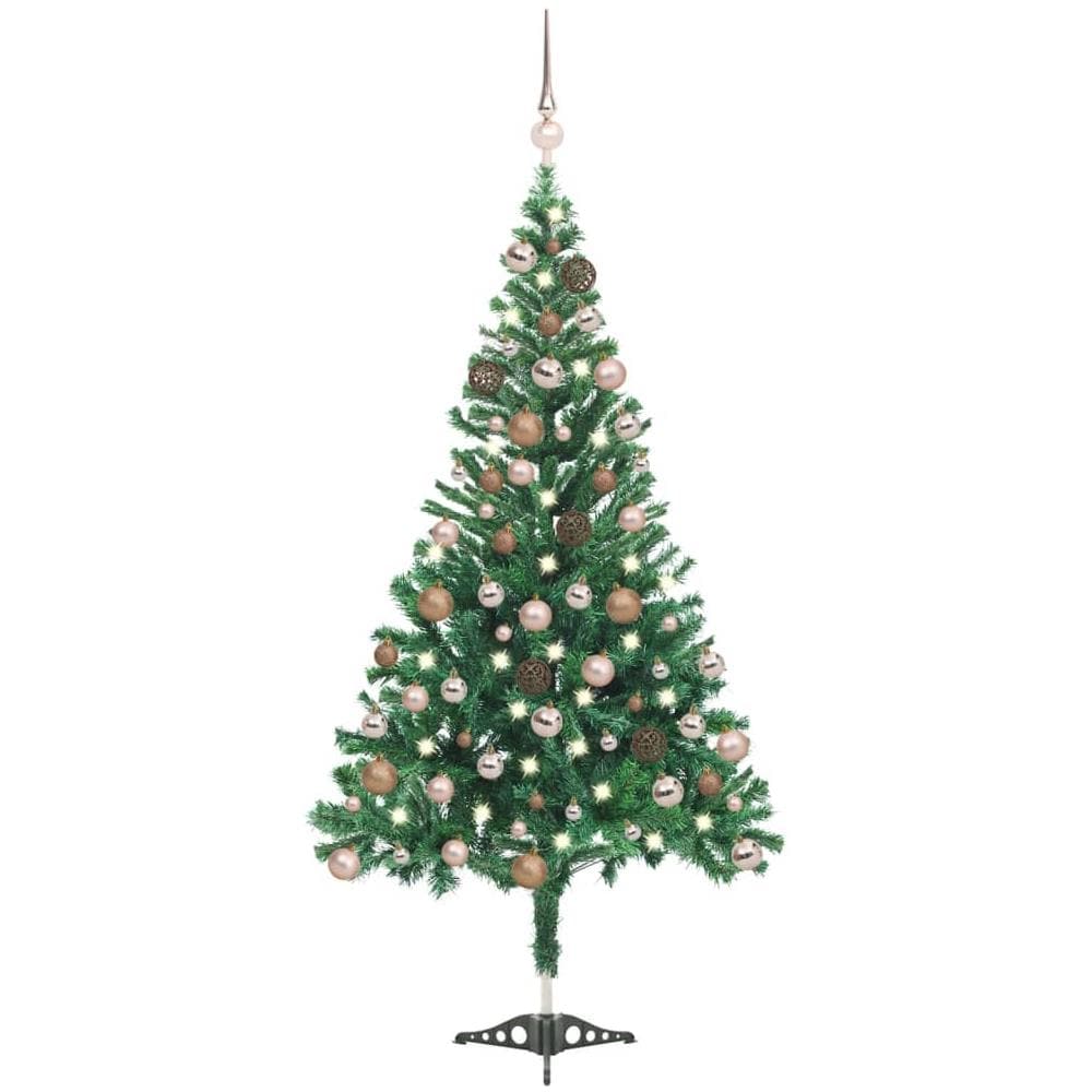 Albero Natale Artificiale con LED e Palline 180 cm 564 Rami - Foto 1