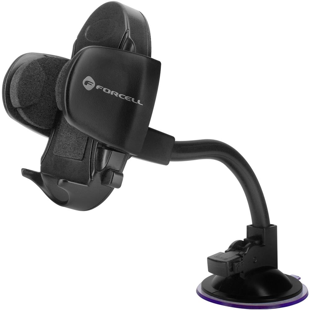 Supporto Auto Per Smartphone Fissaggio Griglia Ventilazione / Parabrezza, Nero - Foto 1