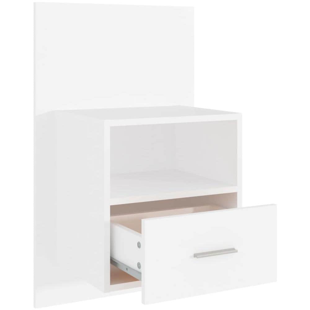 Comodini a Parete 2 pz Bianchi - Foto 7