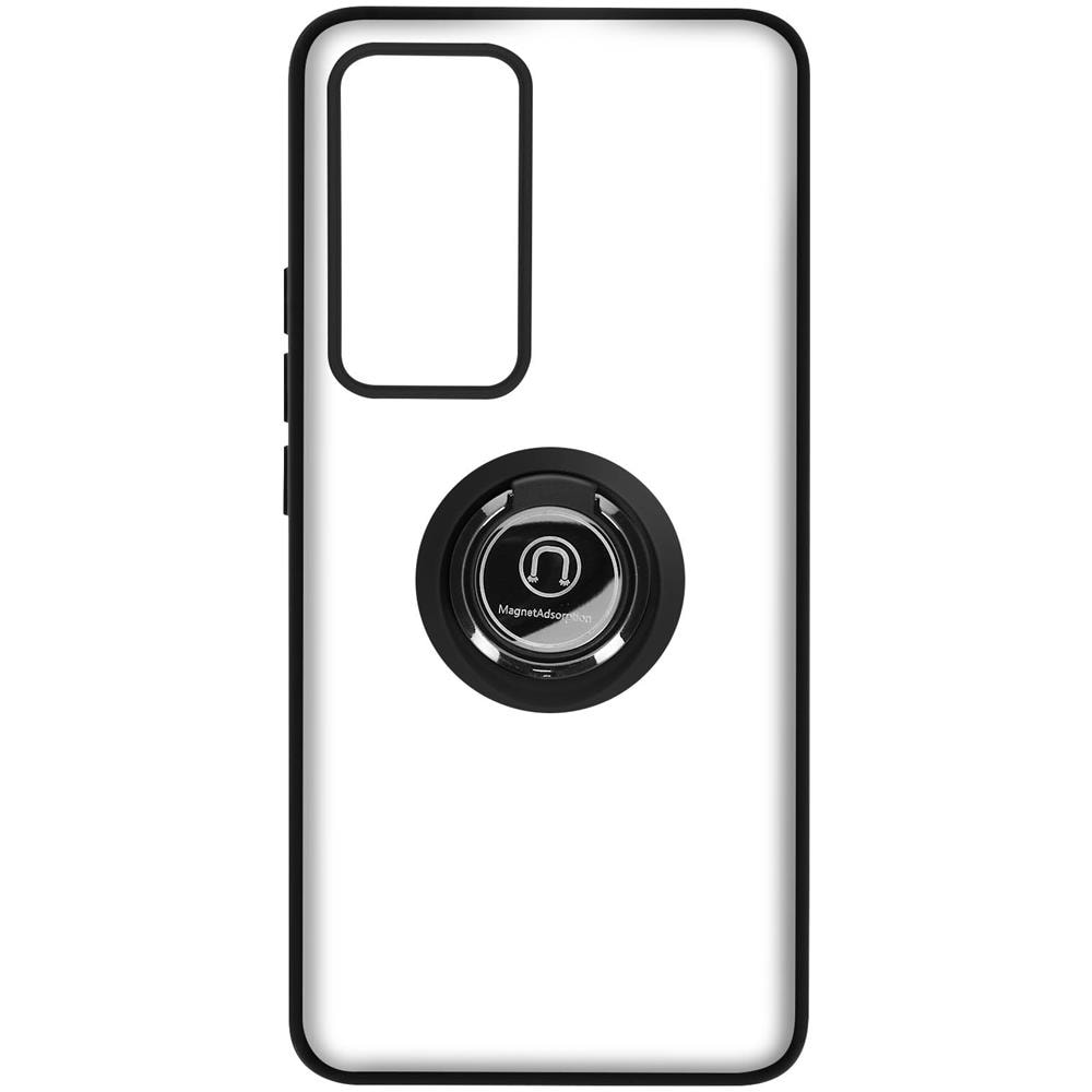 Cover Xiaomi 12t / 12t Pro Bimateria Anello Metallico Supporto Nera - Foto 1
