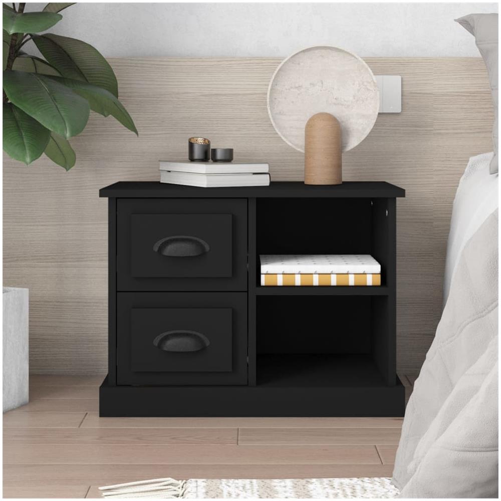 Comodino Nero 60x35,5x45 Cm - Foto 1