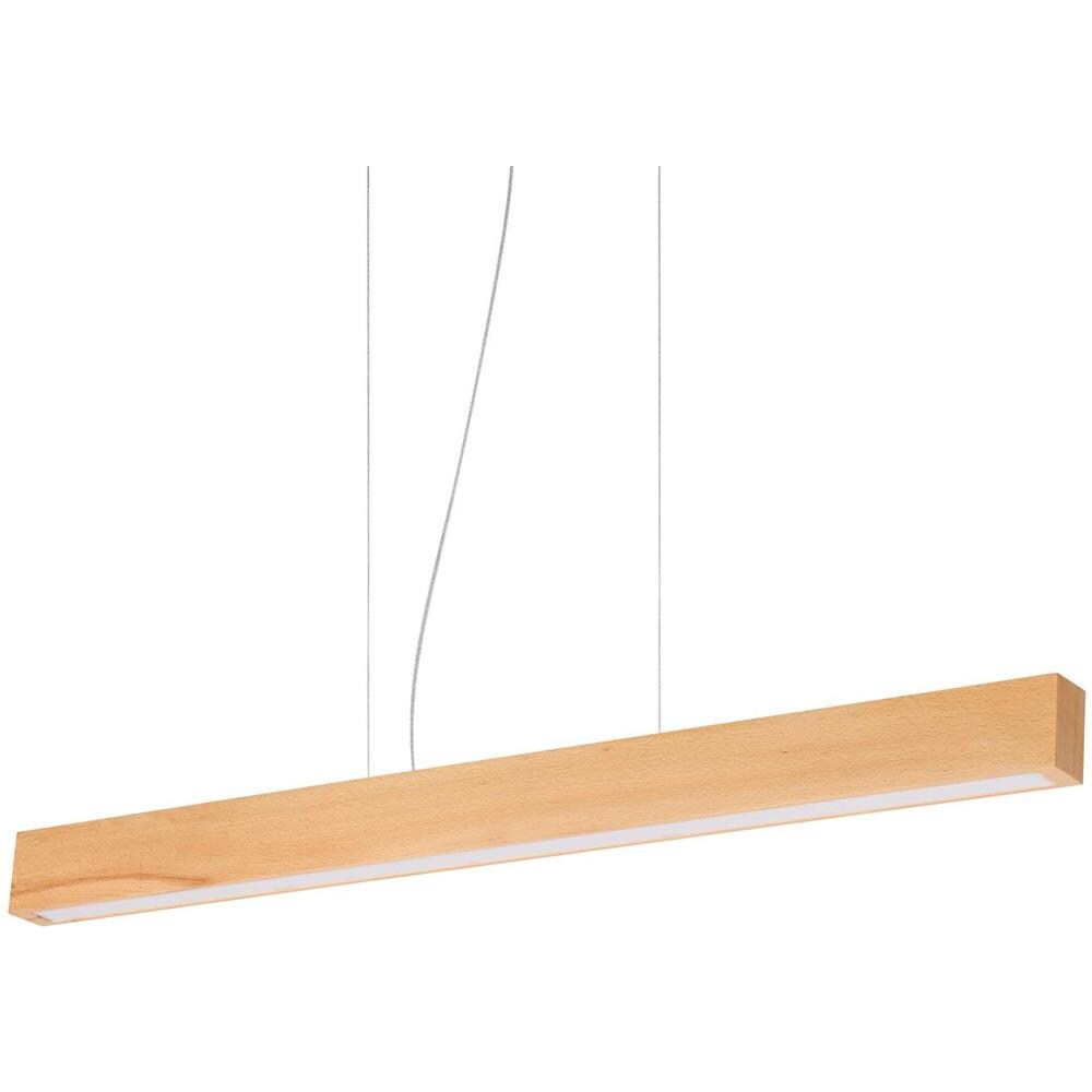 Lampada A Sospensione Legno L 1100 X H Min 330 - Max 2170 X P 80 Mm - Foto 1