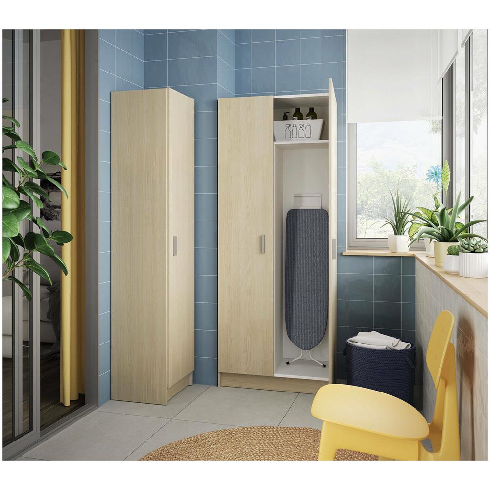 Armadio Multiuso Charleston, Mobile Portascope A 2 Ante, Scarpiera Con Ripiani, Guardaroba Portascope, Cm73x37h180 Cm, Rovere - Foto 1