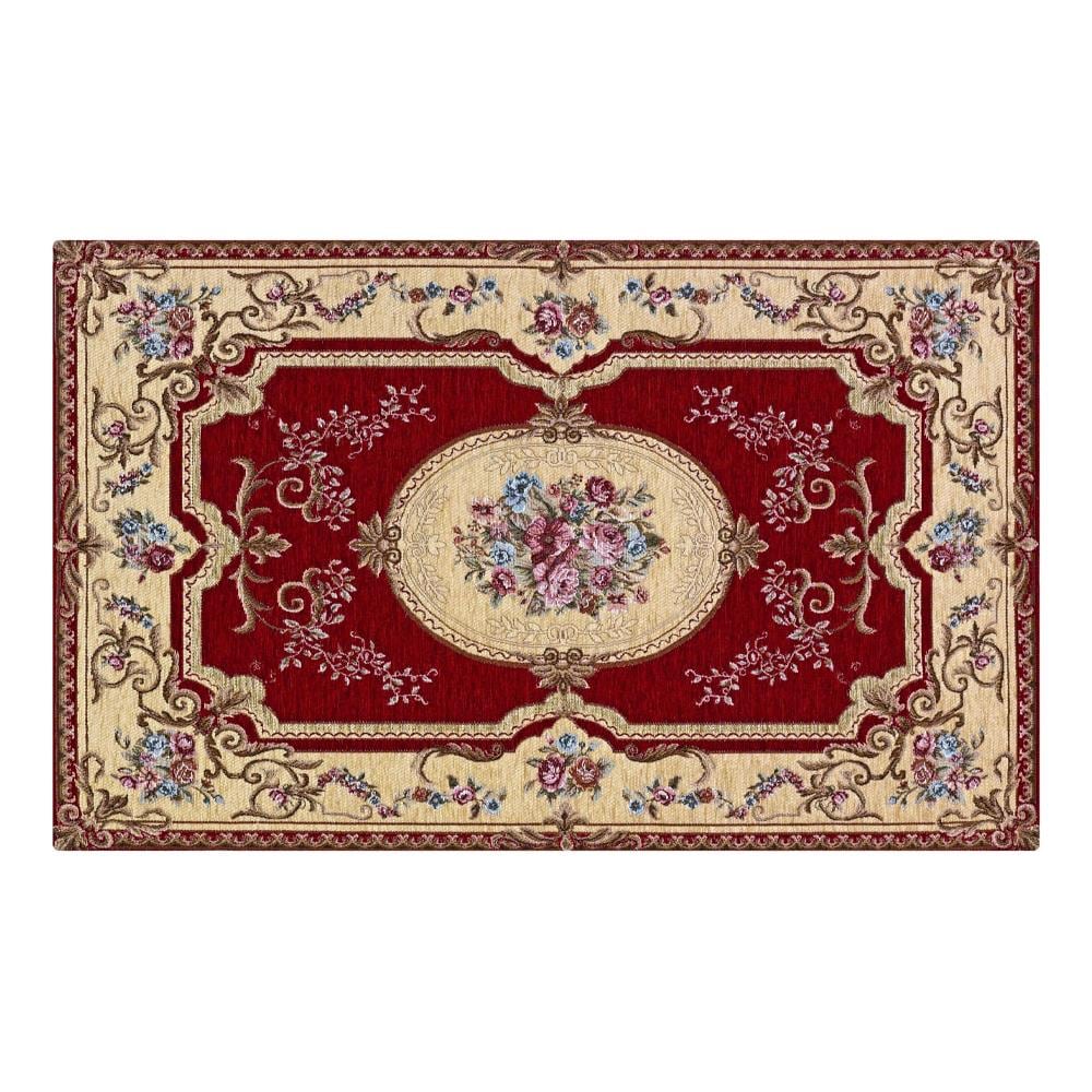 Tappeto Salotto Camera Velour Antiscivolo Mod. Abusson Suardi Vari Colori 200x280cm Rosso - Foto 1