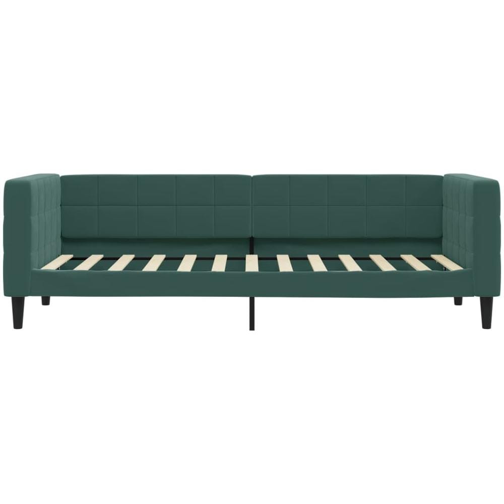 Letto Da Giorno Verde Scuro 80x200 Cm In Velluto - Foto 2