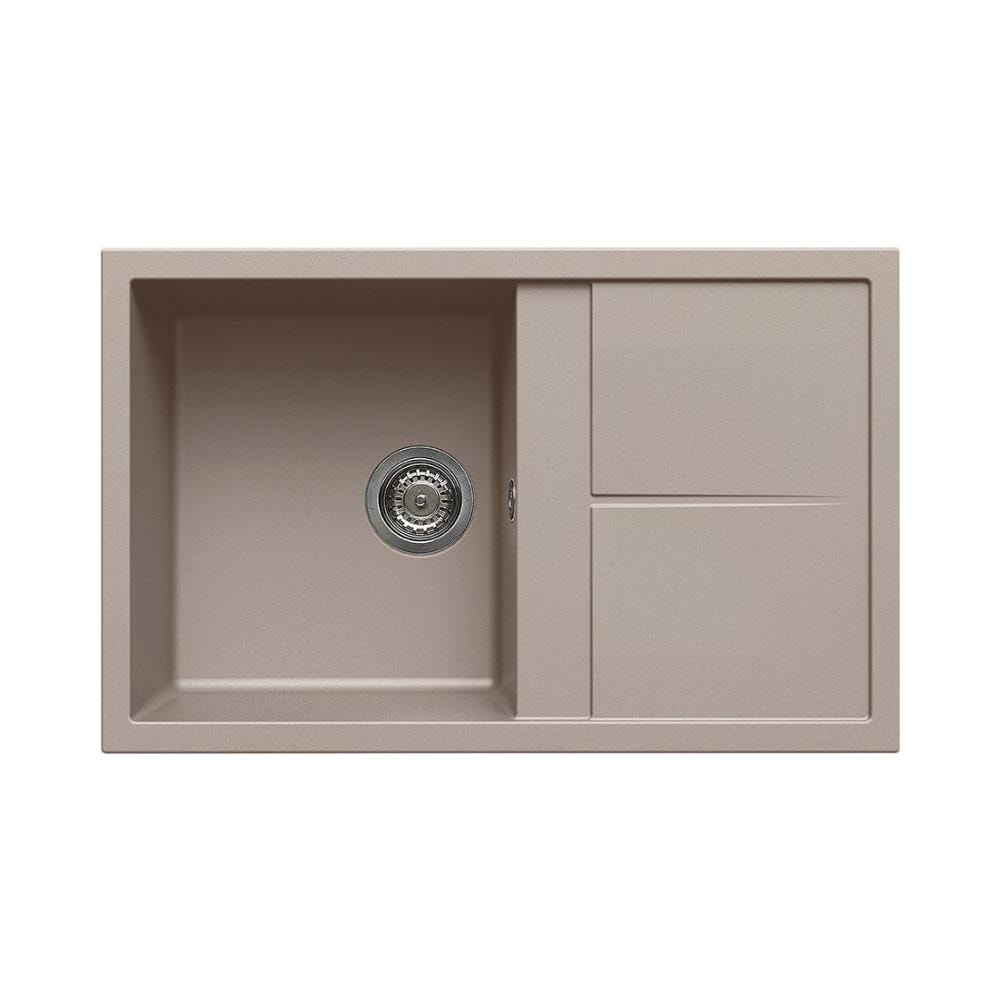 Lavello Unico 300 Granitek 79x50 cm 1 vasca con gocciolatoio Colore Tortora 43 - Foto 1