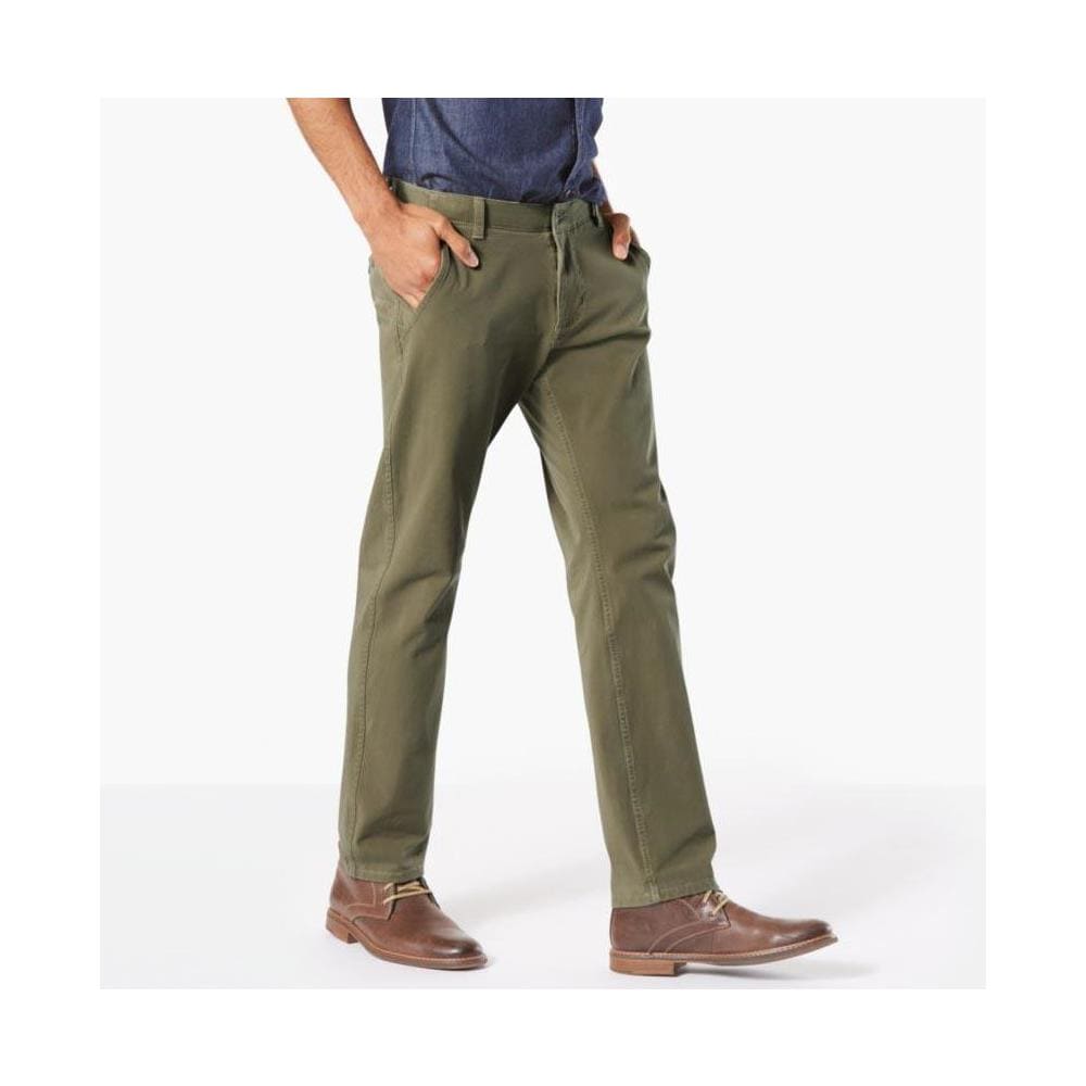 Pantaloni Alpha Khaki Smart 360 Flex Slim Tapered L32 Abbigliamento Uomo W32-l32 - Foto 1