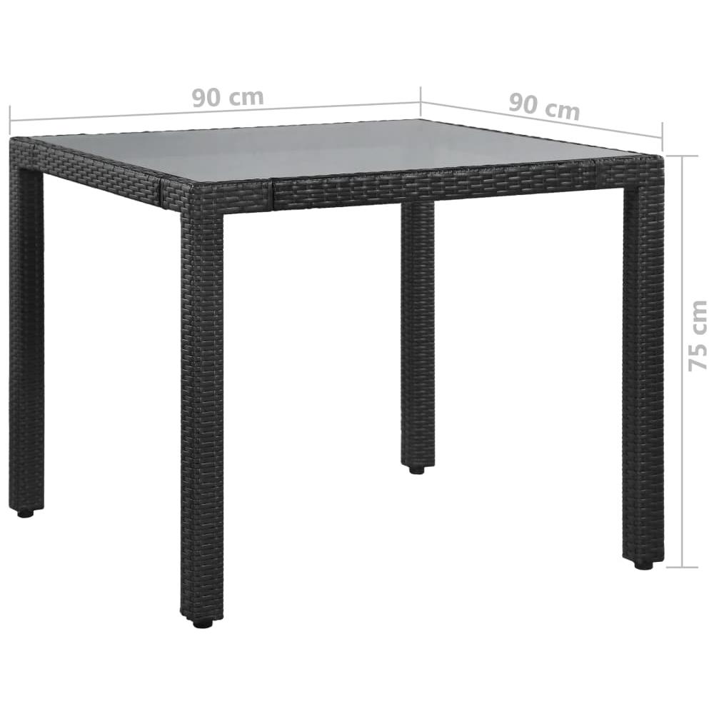 Set Da Pranzo Da Giardino 5 Pz In Polyrattan Nero - Foto 7