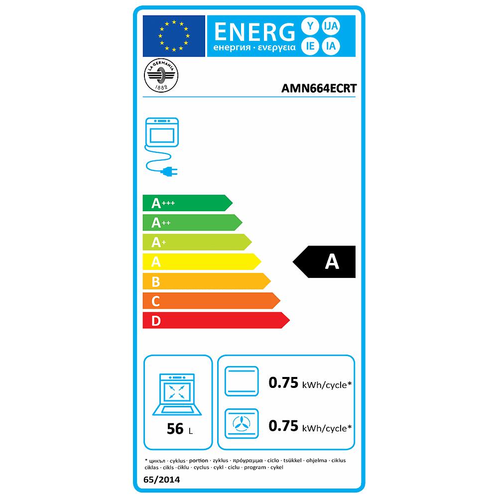 Cucina Elettrica AMN664ECRT 4 Fuochi a Gas Forno Elettrico Multifunzione Classe A Dimensioni 60 x 60 cm Colore Crema Serie Americana - Foto 3