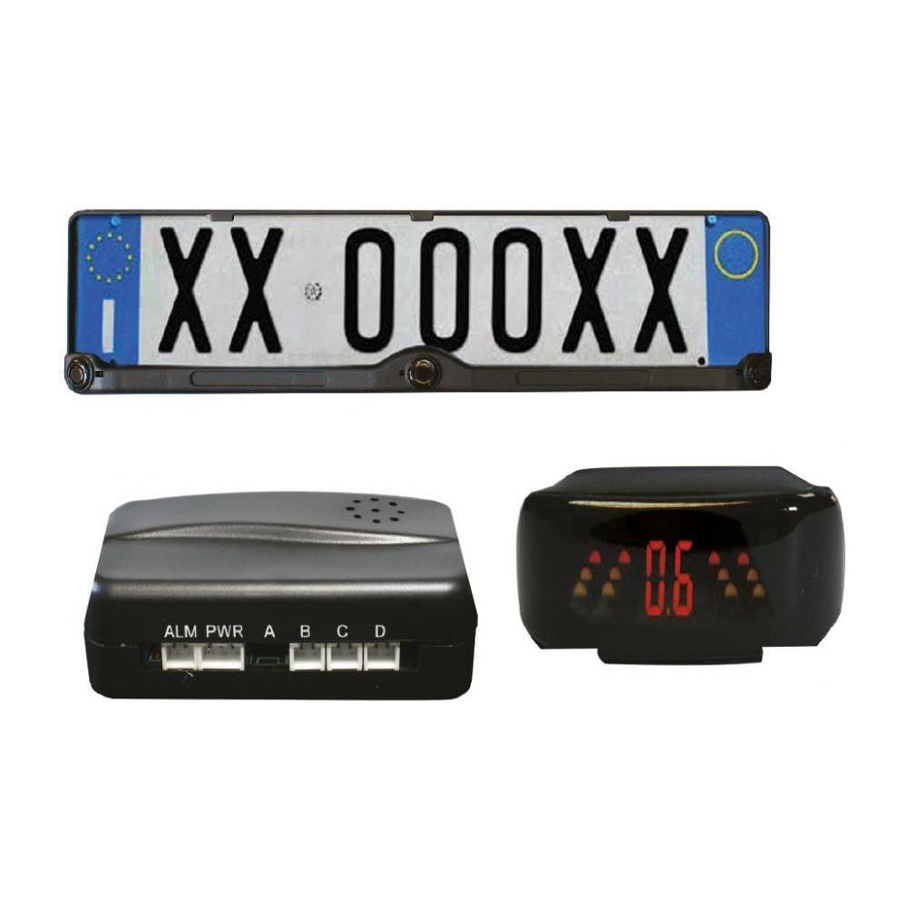 Sensori Parcheggio Con Portatarga E Display Lcd Wireless Con Allarme Sonoro - Foto 1