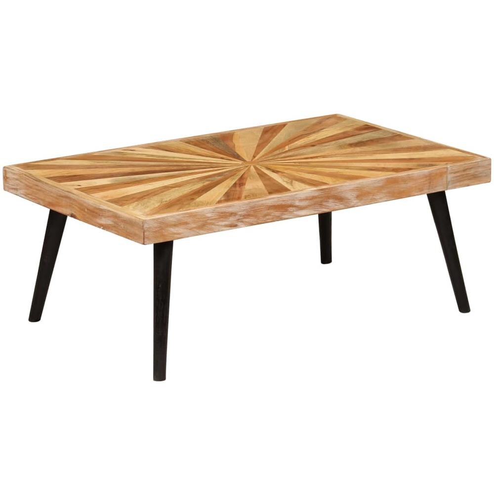 Tavolino Da Caffè In Legno Massello Di Mango 90x55x36 Cm - Foto 7