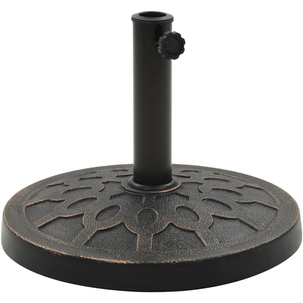 Base Per Parasole Rotonda In Poliresina 13 Kg Bronzo - Foto 1