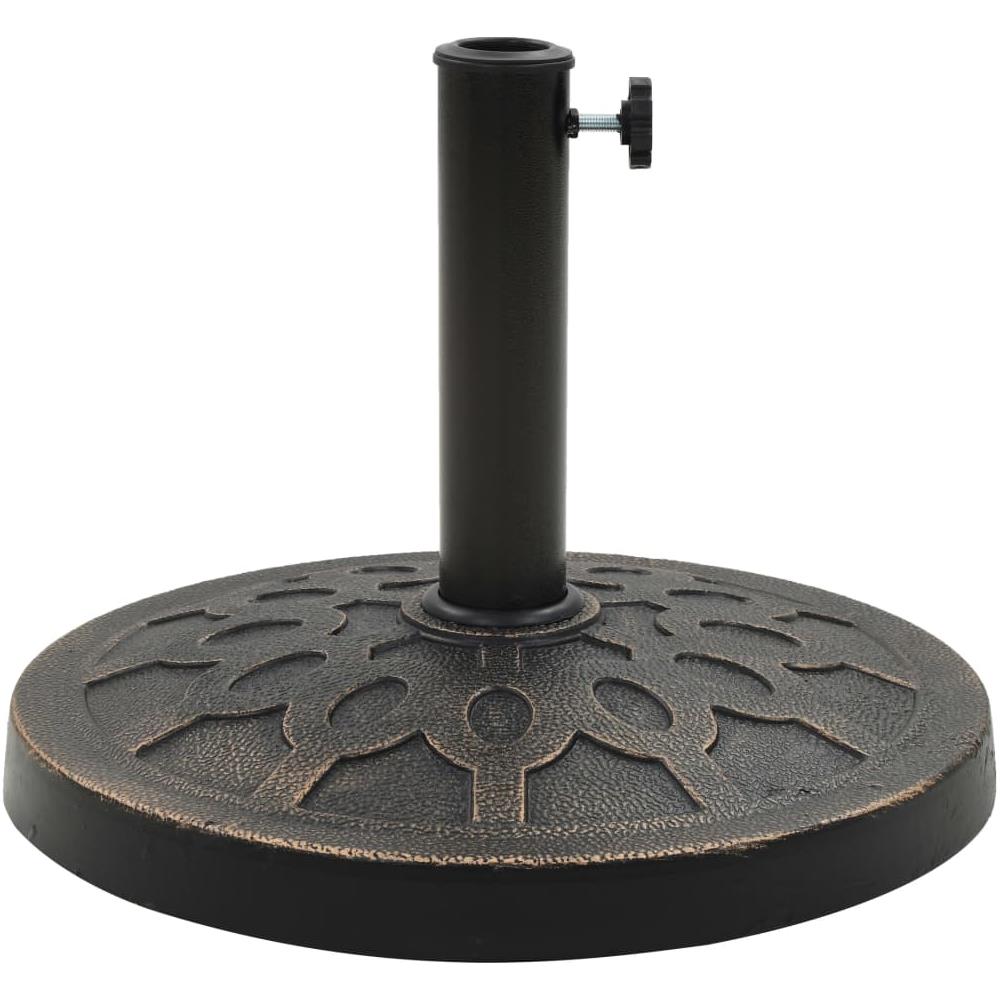 Base Per Parasole Rotonda In Poliresina 13 Kg Bronzo - Foto 2