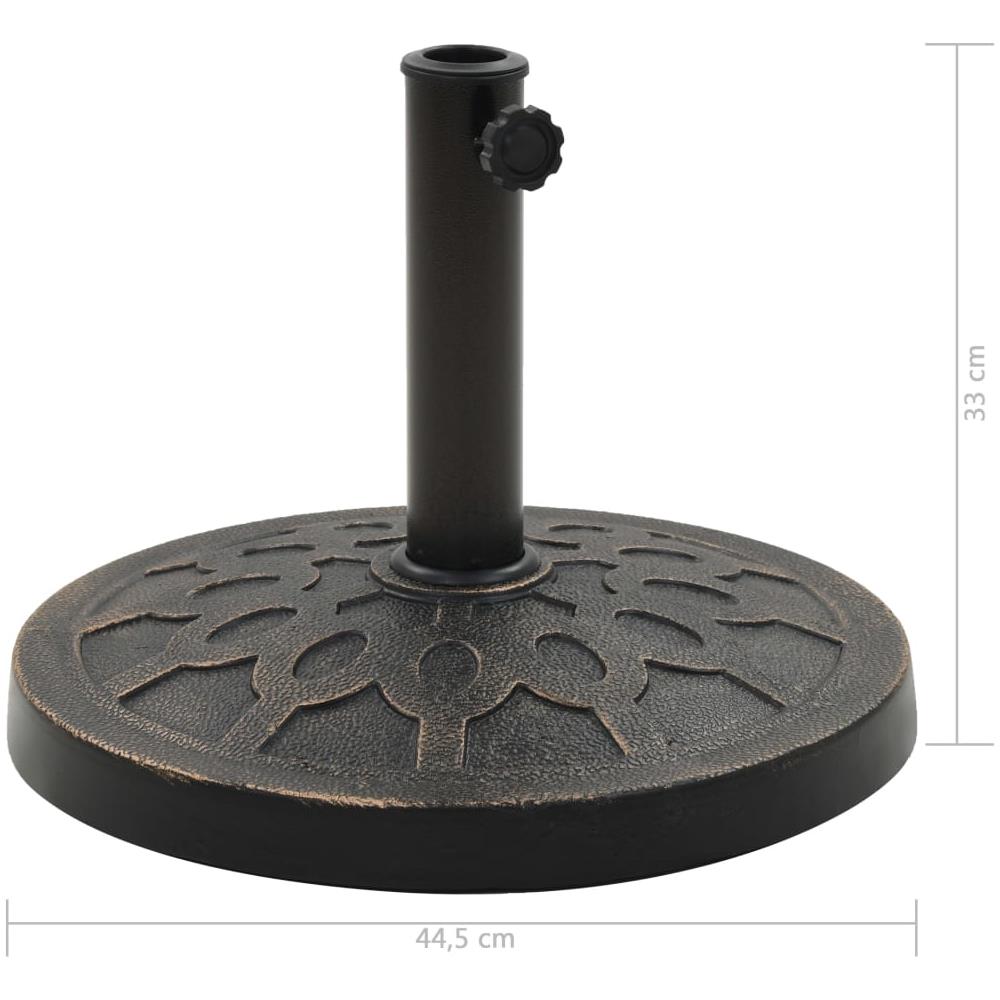Base Per Parasole Rotonda In Poliresina 13 Kg Bronzo - Foto 6