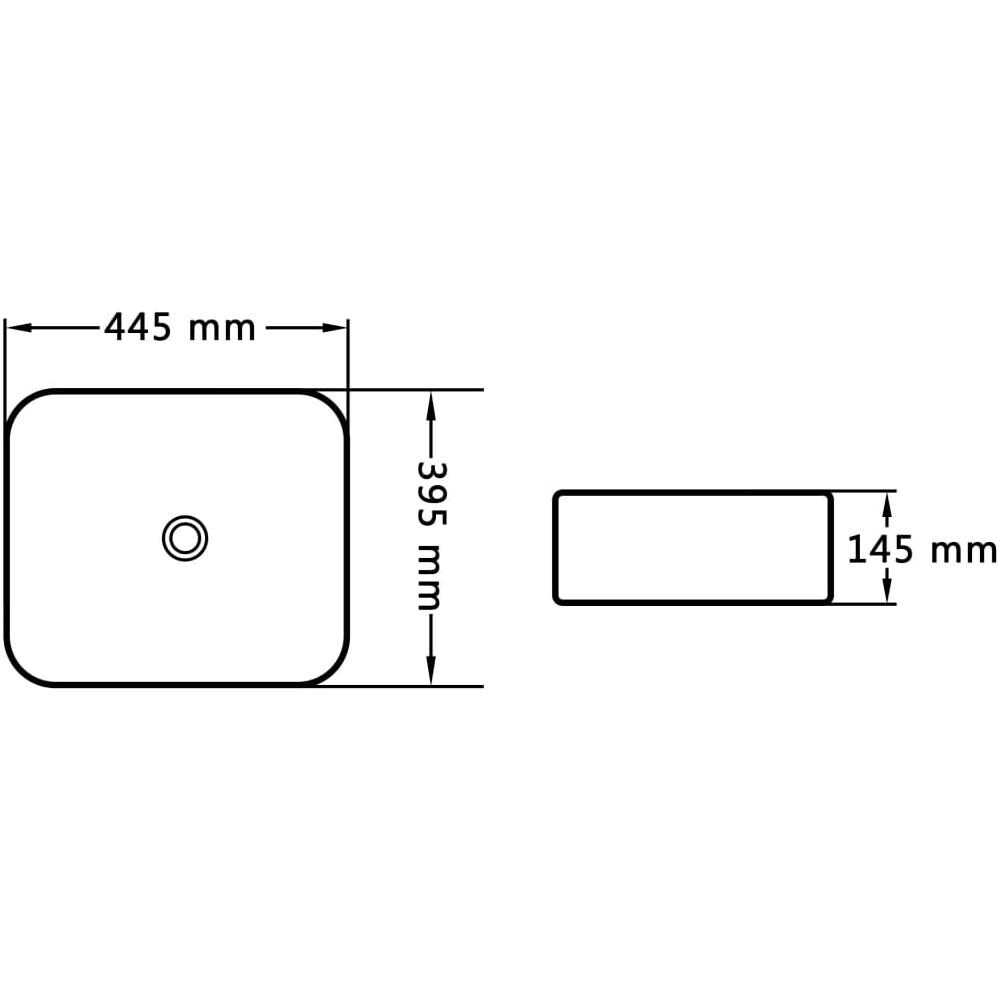 Lavandino 44,5x39,5x14,5 Cm In Ceramica Nero - Foto 7
