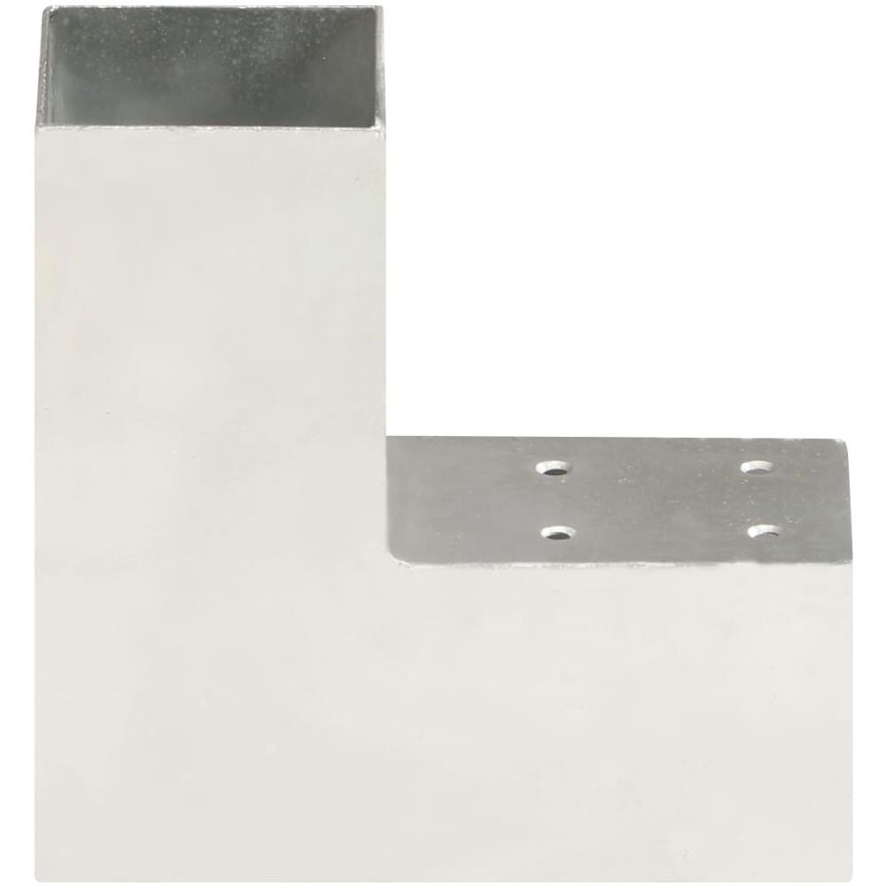 Connettore Per Pali A Forma Di L In Metallo Zincato 71x71 Mm - Foto 2
