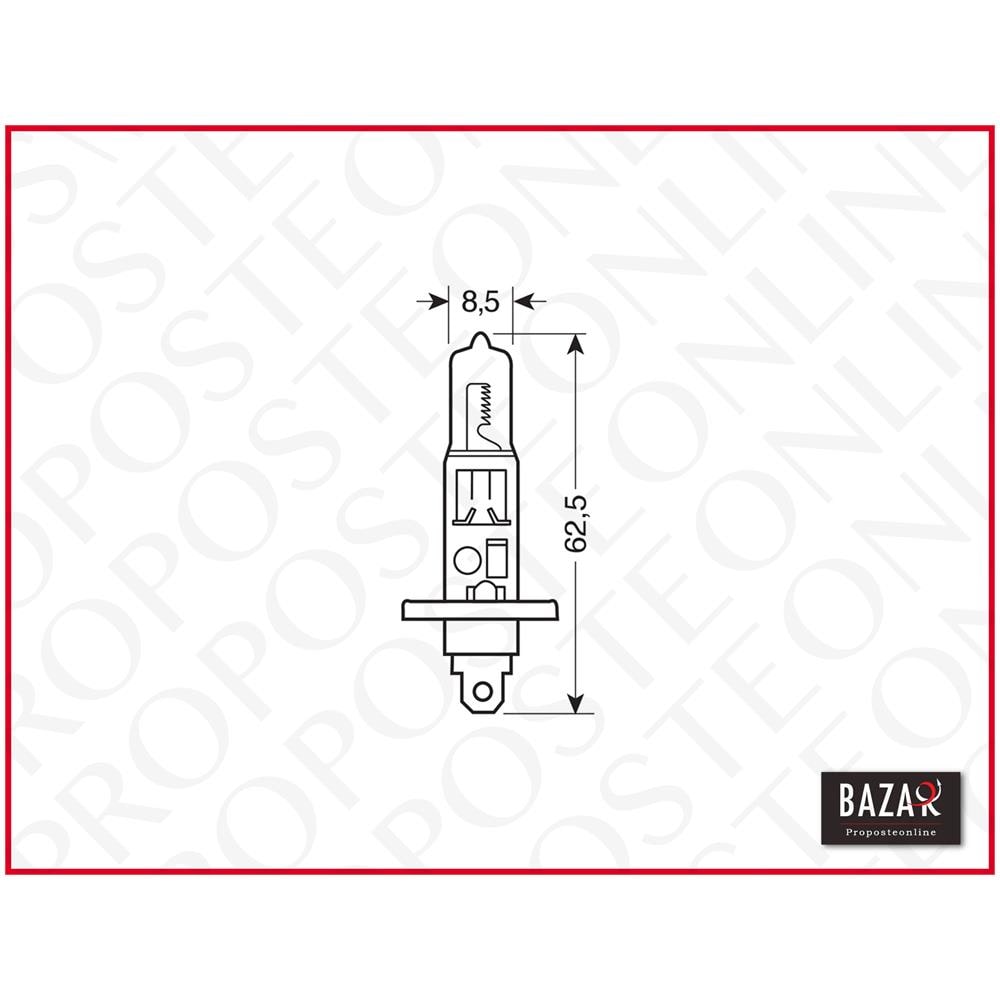 Lampadina Speciale Alta Resistenza Per Auto 12v All Season Super H1 - 55w P14,5s - Foto 2