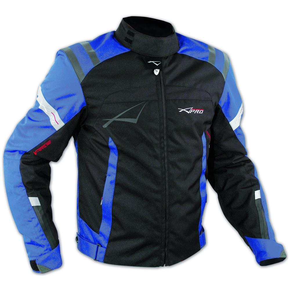 Giacca Sport Touring Moto Cordura Ce Protezioni Sfoderabile Scooter Blu M - Foto 1