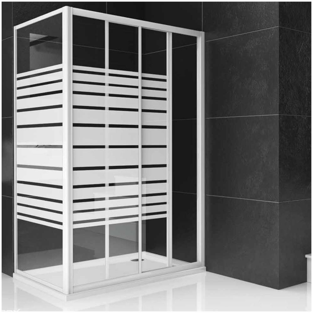 Lato Fisso Box Doccia Slide Adatto Per Porta Scorrevole Slide Cristallo Temprato *** Misure : 68-70,5xh185 Cm Serigrafato - Foto 1
