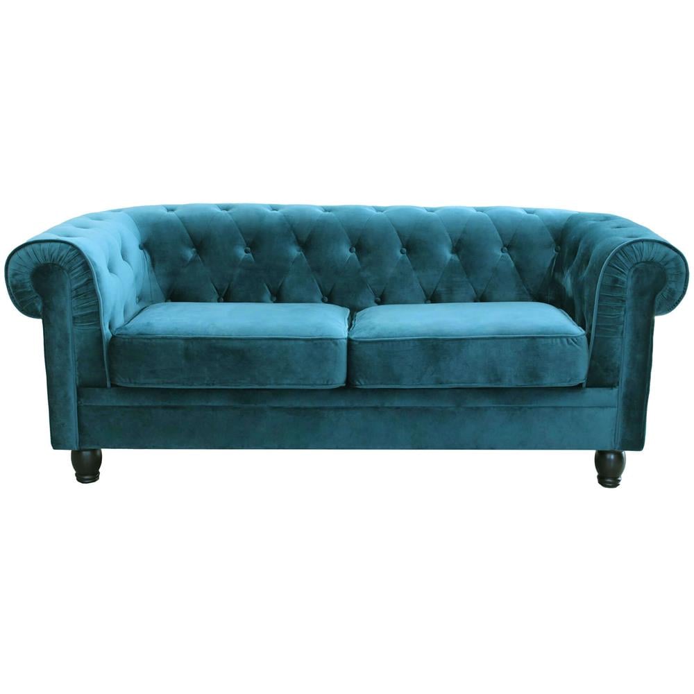 Chesterfield - Divano Vintage In Velluto - Foto 4