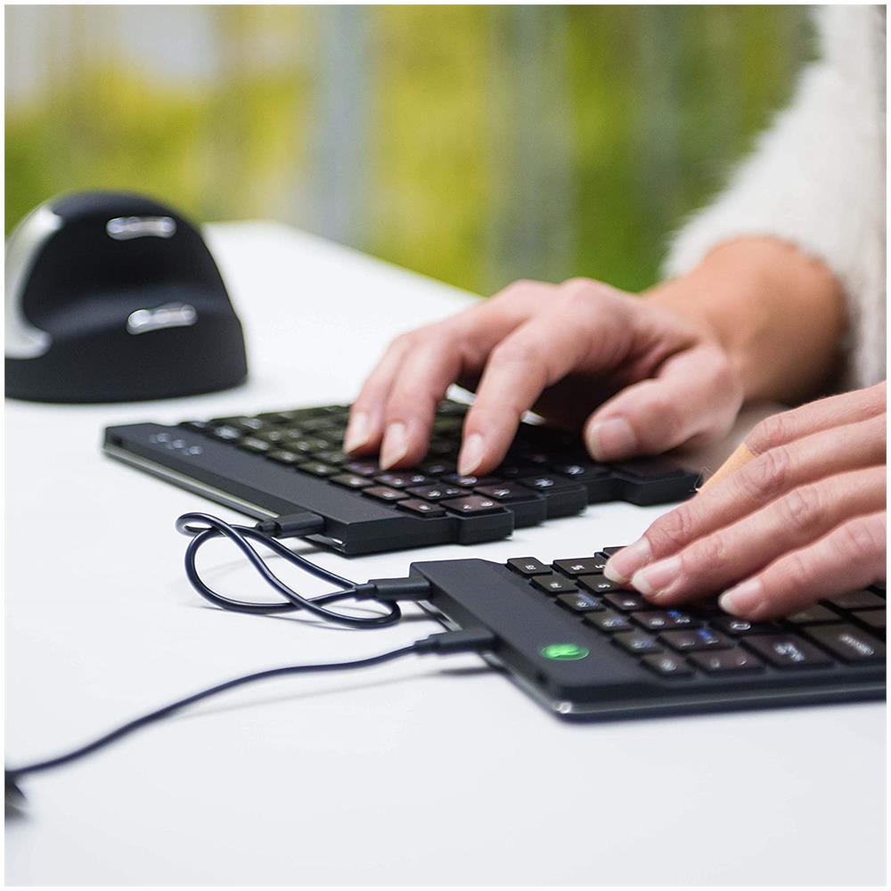Rgosp-ukwibl Tastiera Ergonomico Qwerty Nero - Foto 5