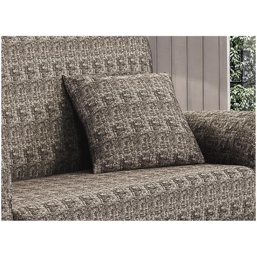 Copridivano Antimacchia Elasticizzato Divano Penisola Angolare Componibile Fantasy 3+4 Tortora - Foto 2