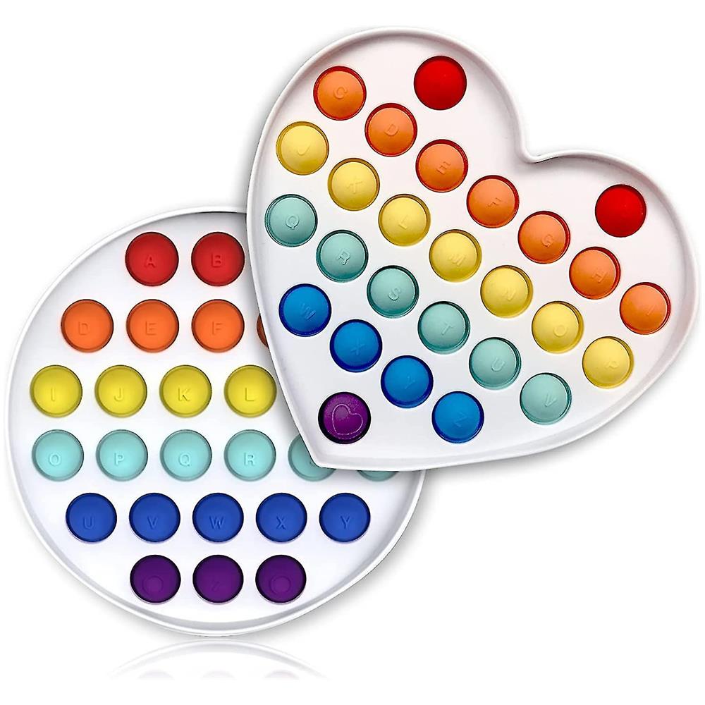 4 Pcs Pop It Pop Fidget Toy Set, Push And Pop Bubble Sensory Fidget Toy, Squeeze Sensory Toys, Silicone Antistress Ansia Sollievo Giocattoli, Gioco Antistress Rilassante Per Adulti E Bambini - Foto 3