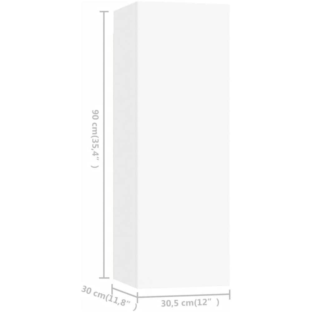 Set Mobili Porta TV 9 pz Bianco in Legno Multistrato - Foto 7
