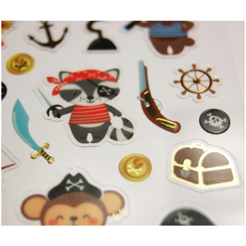 Adesivi - Piccoli Animali Pirata - 1,8 Cm - Foto 1