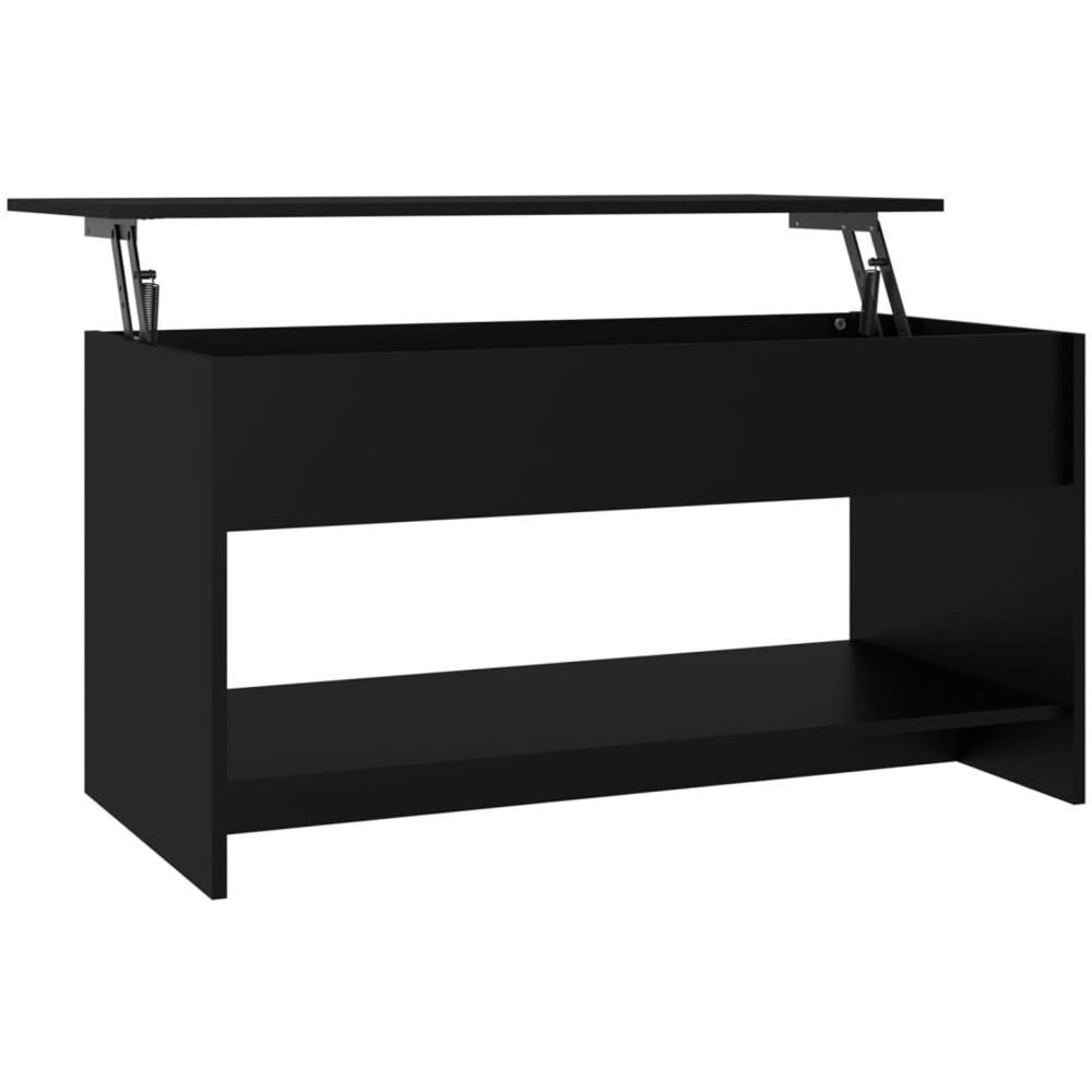 Tavolino Da Salotto Nero 102x50x52,5 Cm In Legno Multistrato - Foto 2