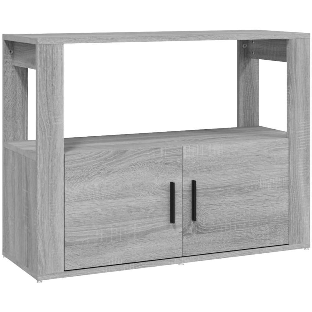 Credenza Grigio Sonoma 80x30x60 Cm In Legno Multistrato - Foto 2