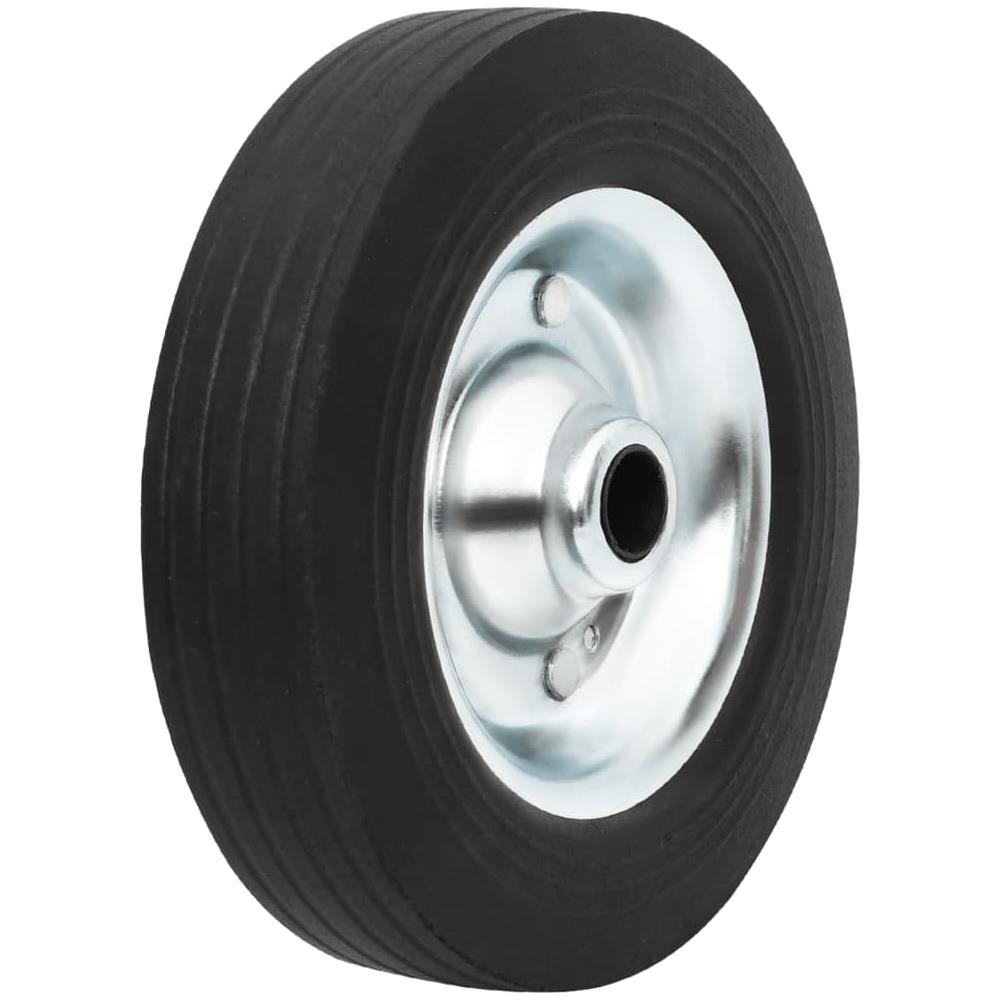 Ruota per Ruotino Ø20x5 cm Gomma Massello e Acciaio - Foto 1