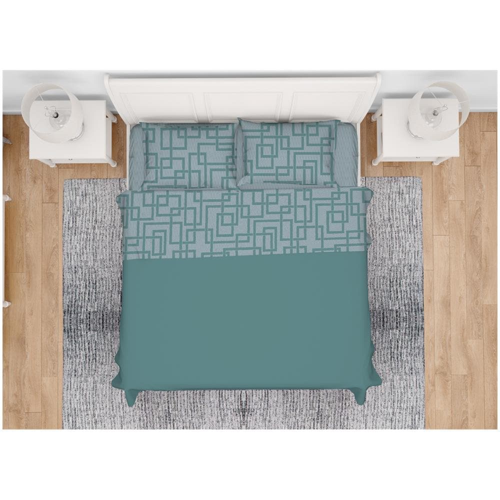 BIANCHERIAWEB - Completo Lenzuola In 100% Cotone Made Italy Disegno Scotland Singolo Rosso