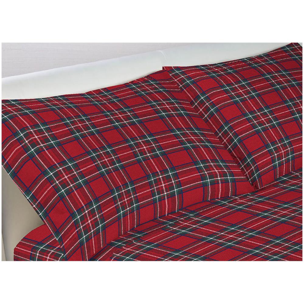 Completo Lenzuola In 100% Cotone Made In Italy Dis Scozzese Kilt G.i Piazza E Mezza Scozzese - Foto 2